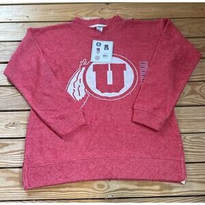 NWT University Of Utah Terry UofU Sweatshirt Size Small Women’s Red Long Sleeve